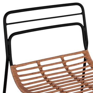 ΣΚΑΜΠΟ ΜΕΤΑΛΛΙΚΟ ALLEGRA HM5642 ΜΕ WICKER ΣΕ ΜΠΕΖ ΑΠΟΧΡΩΣΗ 48x53x100 εκ. - Pakobazaar
