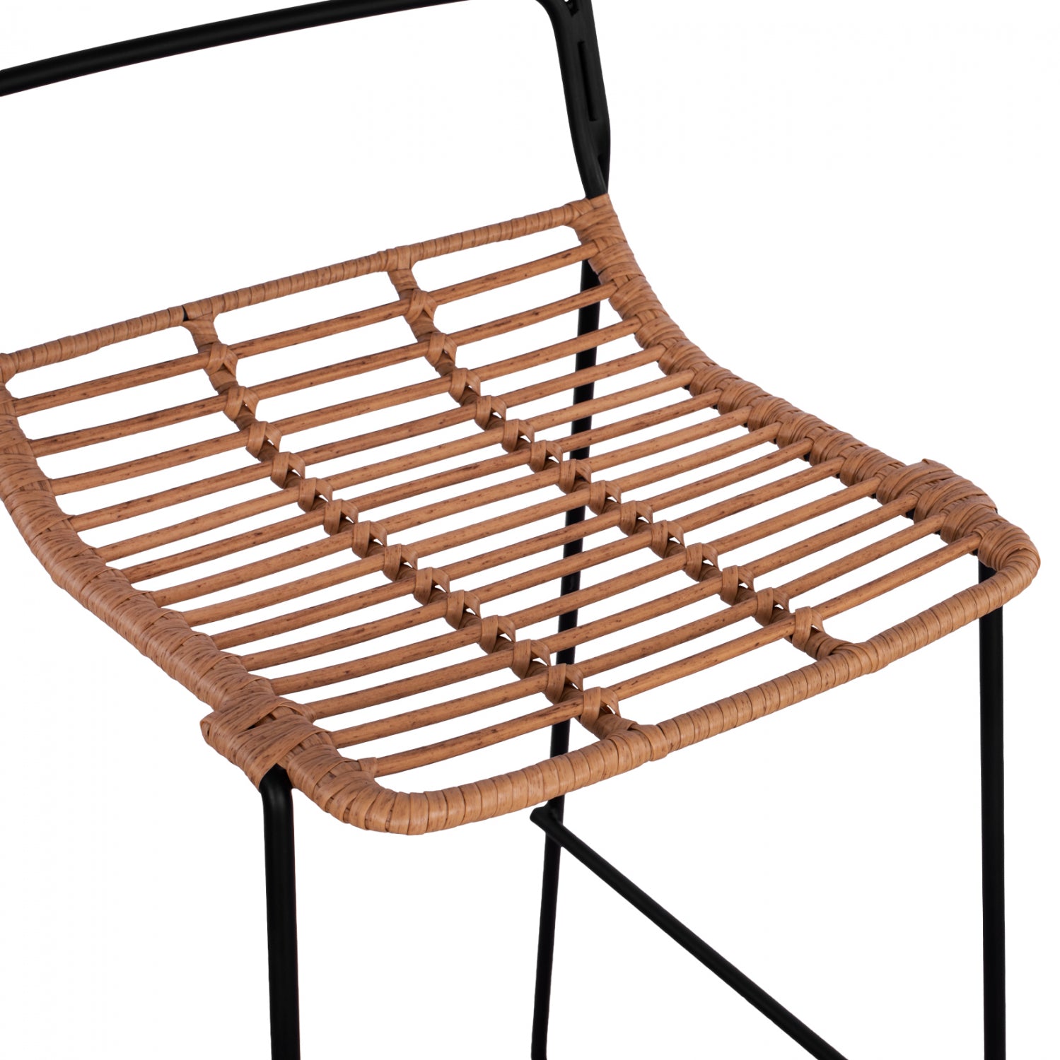 ΣΚΑΜΠΟ ΜΕΤΑΛΛΙΚΟ ALLEGRA HM5642 ΜΕ WICKER ΣΕ ΜΠΕΖ ΑΠΟΧΡΩΣΗ 48x53x100 εκ. - Pakobazaar