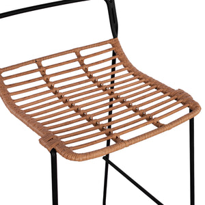 ΣΚΑΜΠΟ ΜΕΤΑΛΛΙΚΟ ALLEGRA HM5642 ΜΕ WICKER ΣΕ ΜΠΕΖ ΑΠΟΧΡΩΣΗ 48x53x100 εκ. - Pakobazaar