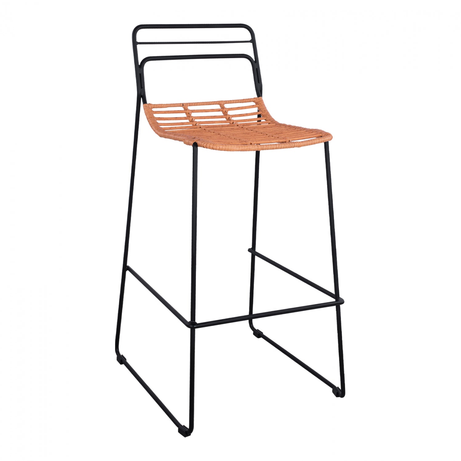 ΣΚΑΜΠΟ ΜΕΤΑΛΛΙΚΟ ALLEGRA HM5642 ΜΕ WICKER ΣΕ ΜΠΕΖ ΑΠΟΧΡΩΣΗ 48x53x100 εκ. - Pakobazaar