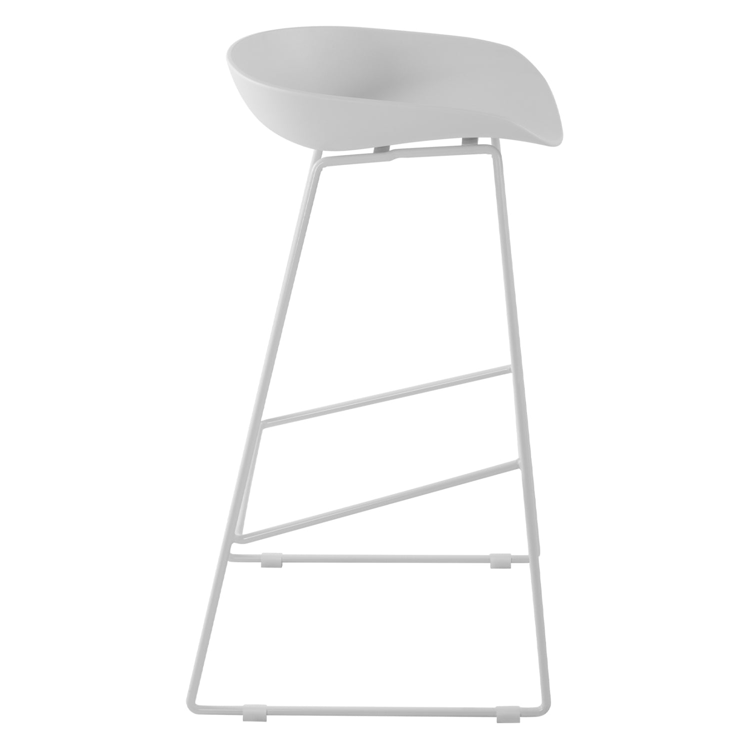 ΣΚΑΜΠΟ ΜΕΤΑΛΛΙΚΟ NAILA HM8450.01 ΜΕ ΚΑΘΙΣΜΑ PP ΛΕΥΚΟ 47x47x83 εκ. - Pakobazaar