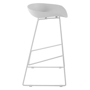 ΣΚΑΜΠΟ ΜΕΤΑΛΛΙΚΟ NAILA HM8450.01 ΜΕ ΚΑΘΙΣΜΑ PP ΛΕΥΚΟ 47x47x83 εκ. - Pakobazaar