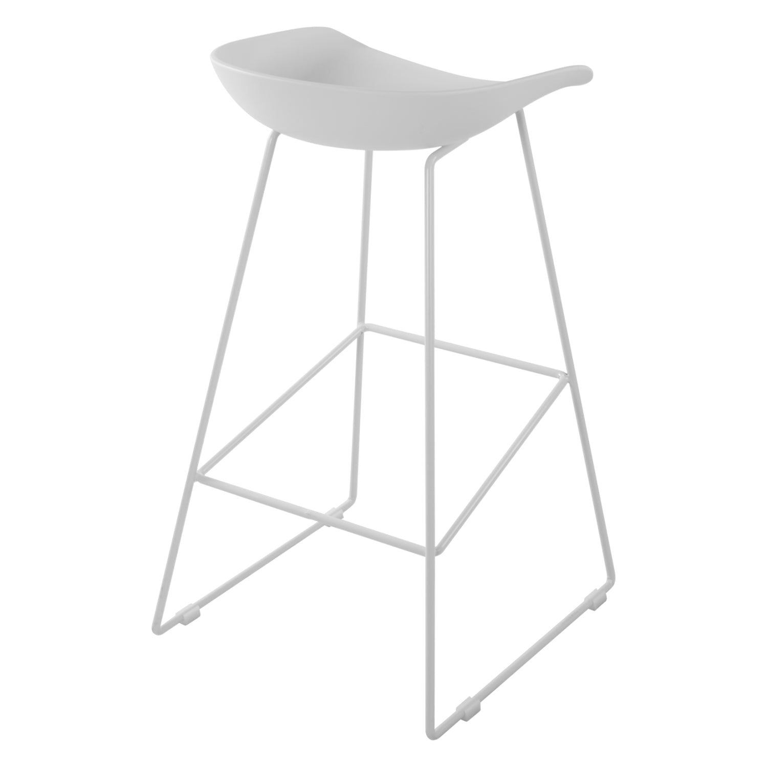ΣΚΑΜΠΟ ΜΕΤΑΛΛΙΚΟ NAILA HM8450.01 ΜΕ ΚΑΘΙΣΜΑ PP ΛΕΥΚΟ 47x47x83 εκ. - Pakobazaar
