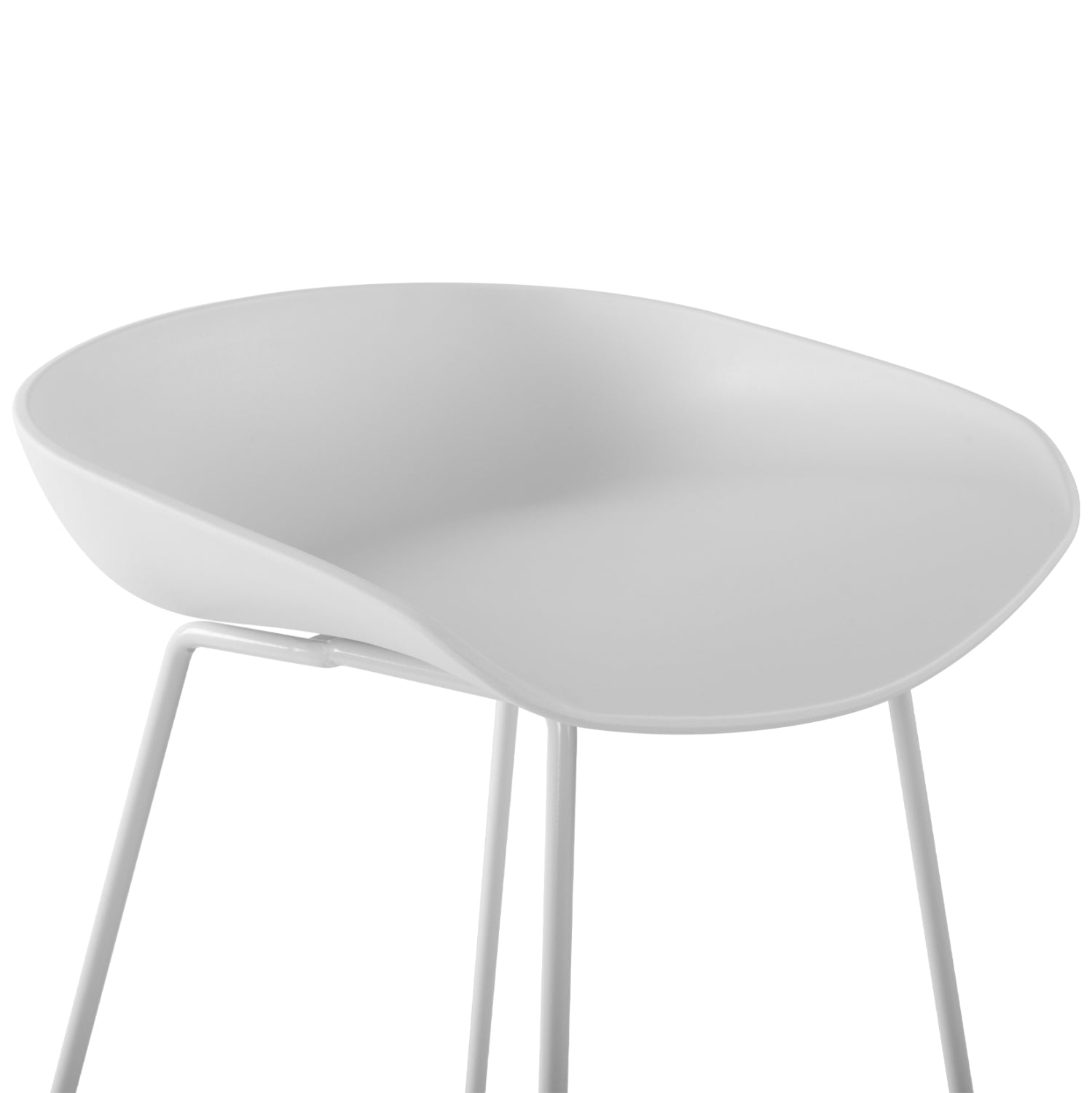 ΣΚΑΜΠΟ ΜΕΤΑΛΛΙΚΟ NAILA HM8450.01 ΜΕ ΚΑΘΙΣΜΑ PP ΛΕΥΚΟ 47x47x83 εκ. - Pakobazaar