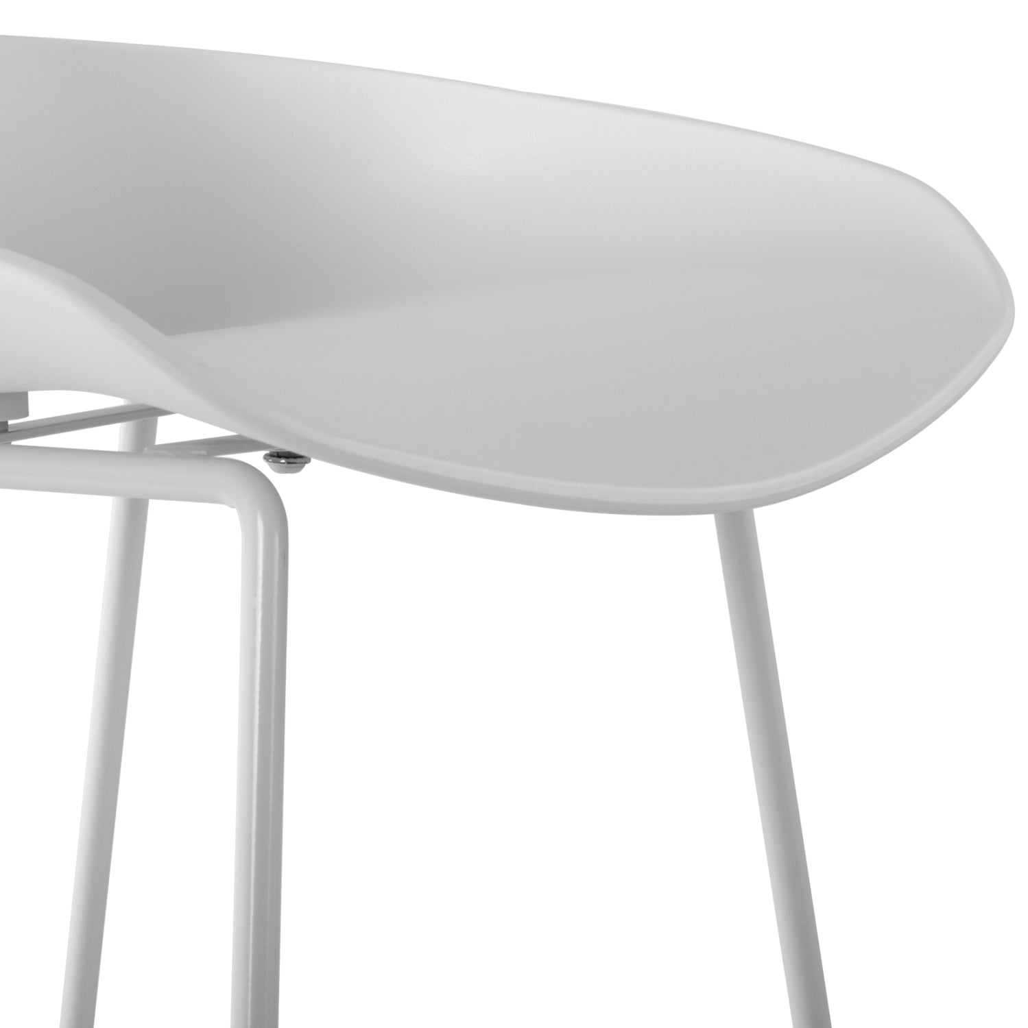 ΣΚΑΜΠΟ ΜΕΤΑΛΛΙΚΟ NAILA HM8450.01 ΜΕ ΚΑΘΙΣΜΑ PP ΛΕΥΚΟ 47x47x83 εκ. - Pakobazaar