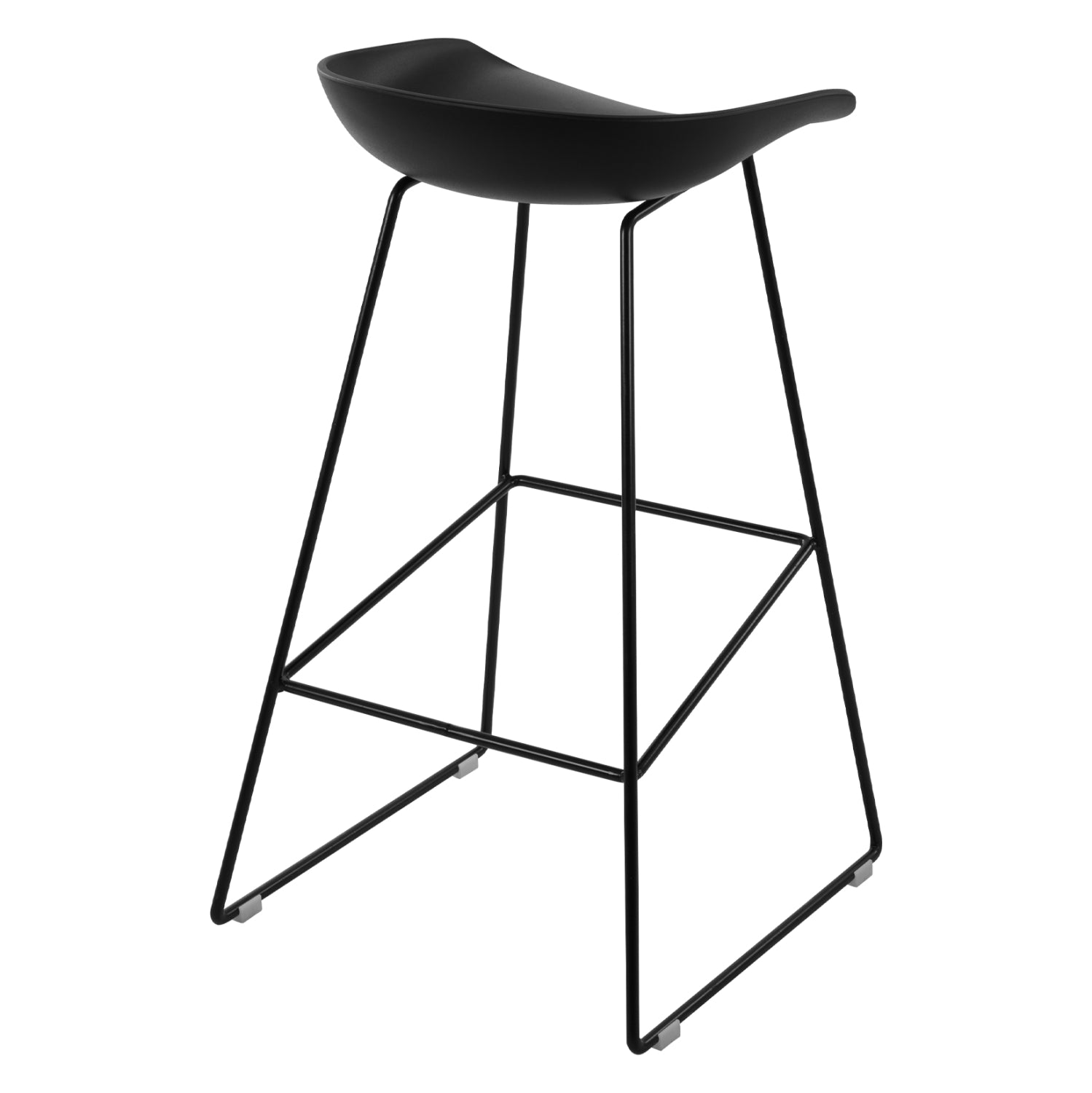 ΣΚΑΜΠΟ ΜΕΤΑΛΛΙΚΟ NAILA HM8450.02 ΜΕ ΚΑΘΙΣΜΑ PP ΜΑΥΡΟ 47x47x83 εκ. - Pakobazaar
