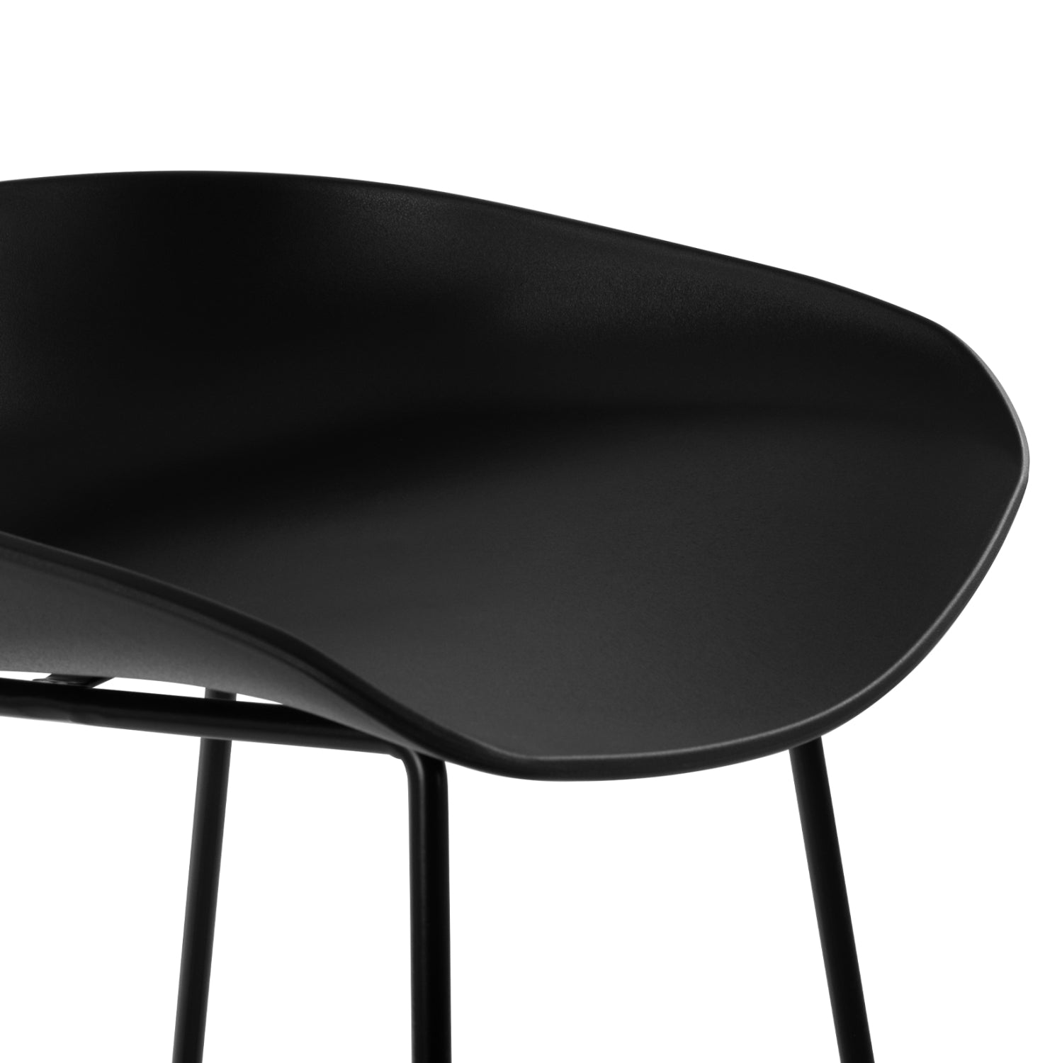 ΣΚΑΜΠΟ ΜΕΤΑΛΛΙΚΟ NAILA HM8450.02 ΜΕ ΚΑΘΙΣΜΑ PP ΜΑΥΡΟ 47x47x83 εκ. - Pakobazaar