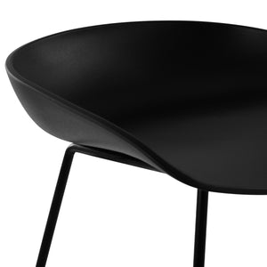 ΣΚΑΜΠΟ ΜΕΤΑΛΛΙΚΟ NAILA HM8450.02 ΜΕ ΚΑΘΙΣΜΑ PP ΜΑΥΡΟ 47x47x83 εκ. - Pakobazaar