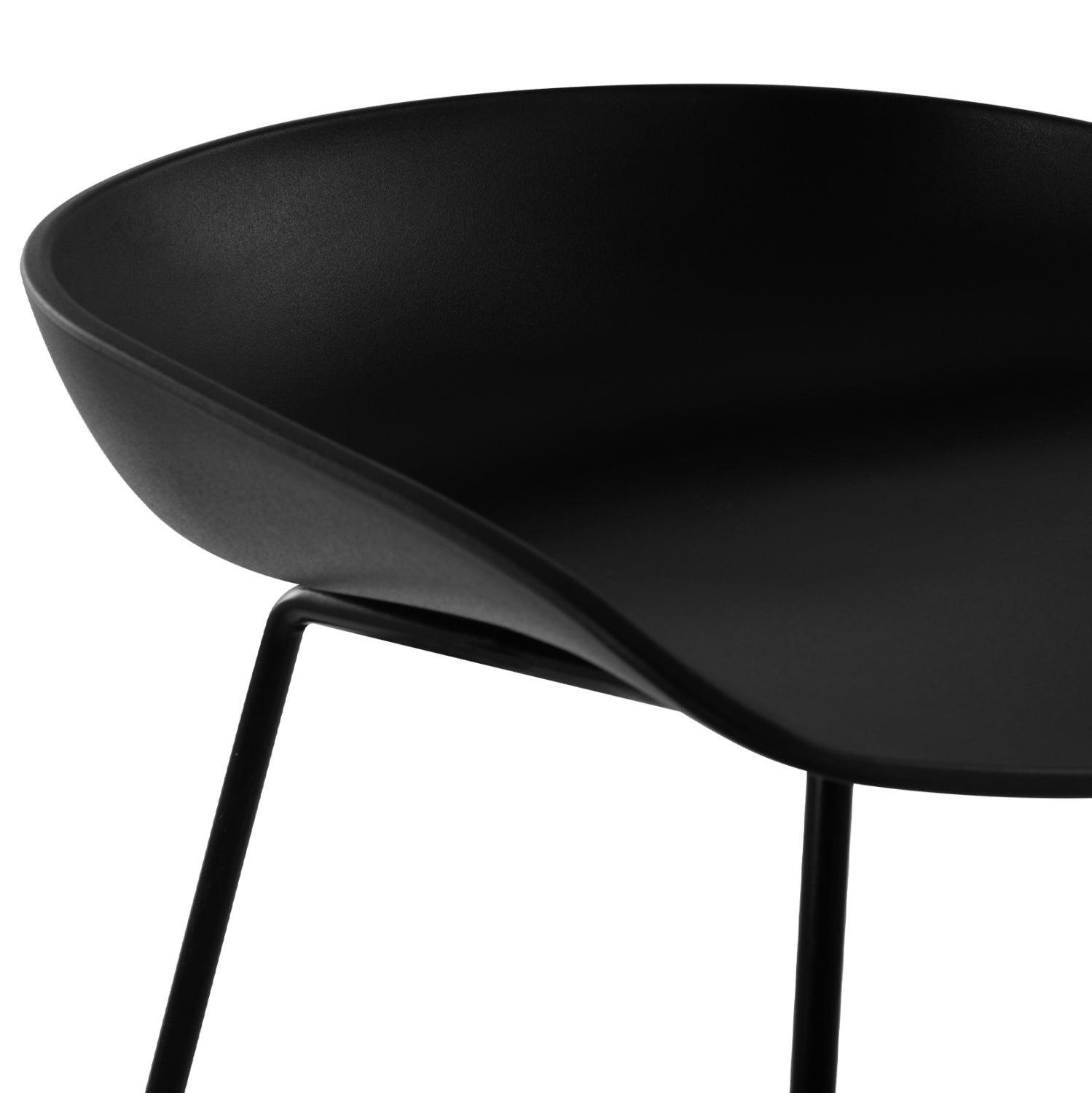 ΣΚΑΜΠΟ ΜΕΤΑΛΛΙΚΟ NAILA HM8450.02 ΜΕ ΚΑΘΙΣΜΑ PP ΜΑΥΡΟ 47x47x83 εκ. - Pakobazaar