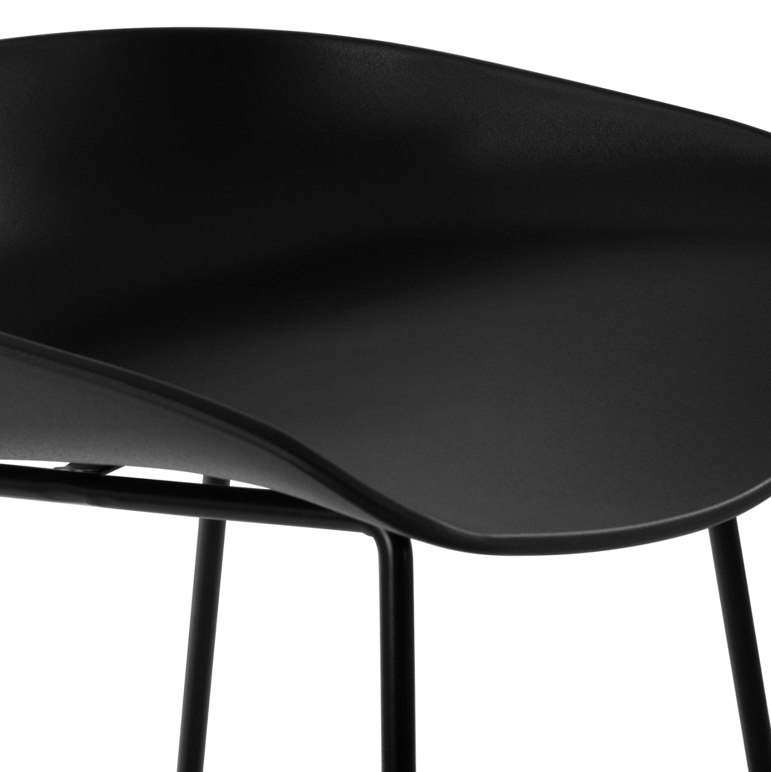 ΣΚΑΜΠΟ ΜΕΤΑΛΛΙΚΟ NAILA HM8450.02 ΜΕ ΚΑΘΙΣΜΑ PP ΜΑΥΡΟ 47x47x83 εκ. - Pakobazaar