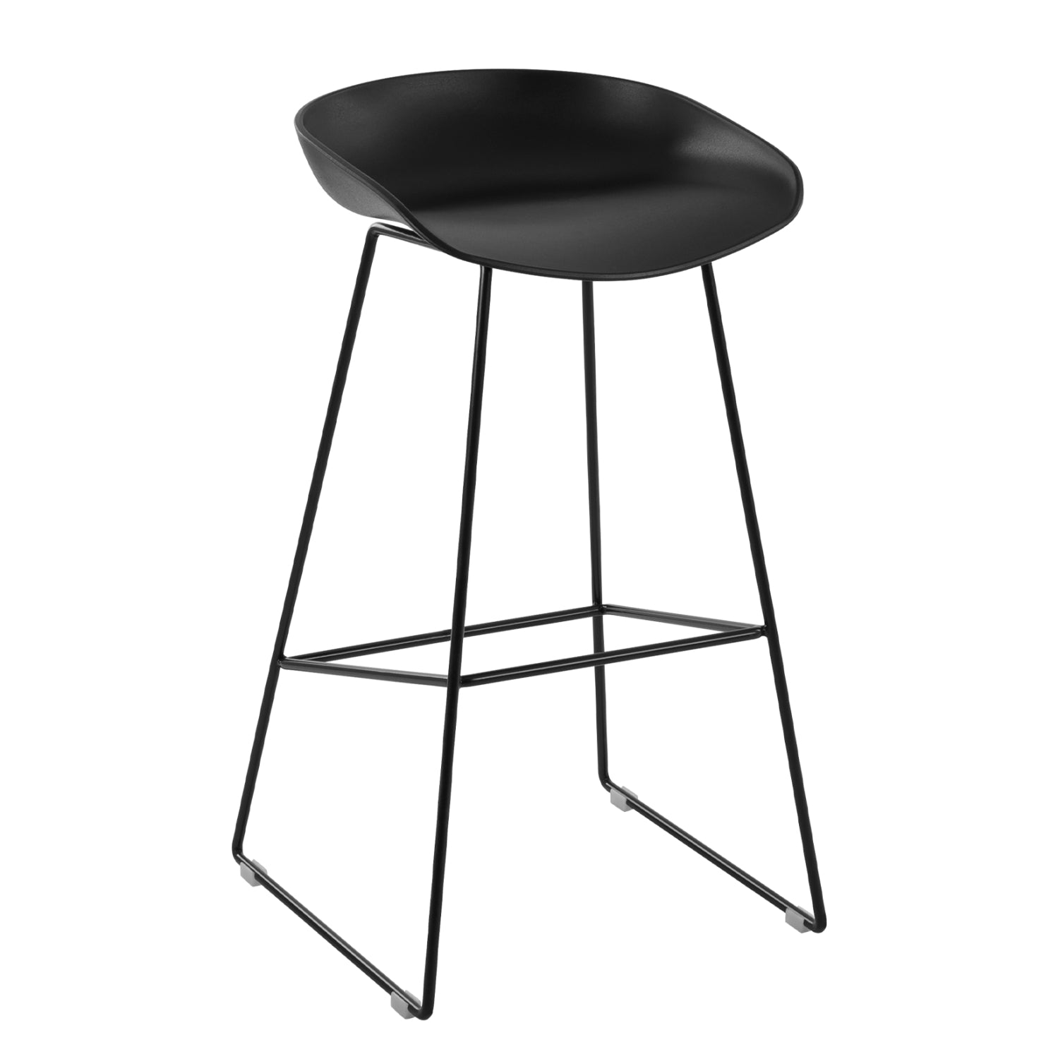 ΣΚΑΜΠΟ ΜΕΤΑΛΛΙΚΟ NAILA HM8450.02 ΜΕ ΚΑΘΙΣΜΑ PP ΜΑΥΡΟ 47x47x83 εκ. - Pakobazaar