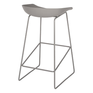 ΣΚΑΜΠΟ ΜΕΤΑΛΛΙΚΟ NAILA HM8450.10 ΜΕ ΚΑΘΙΣΜΑ PP ΓΚΡΙ 47x47x83 εκ. - Pakobazaar