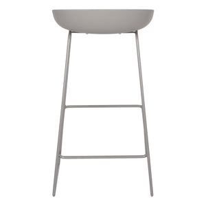 ΣΚΑΜΠΟ ΜΕΤΑΛΛΙΚΟ NAILA HM8450.10 ΜΕ ΚΑΘΙΣΜΑ PP ΓΚΡΙ 47x47x83 εκ. - Pakobazaar