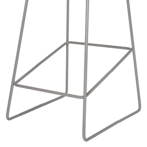 ΣΚΑΜΠΟ ΜΕΤΑΛΛΙΚΟ NAILA HM8450.10 ΜΕ ΚΑΘΙΣΜΑ PP ΓΚΡΙ 47x47x83 εκ. - Pakobazaar
