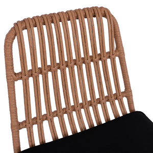 ΣΚΑΜΠΟ ΜΕΤΑΛΛΙΚΟ ΜΕ ΜΑΞΙΛΑΡΙ ALLEGRA HM5452 ΜΕ WICKER ΣΕ ΜΠΕΖ ΑΠΟΧΡΩΣΗ 56x60x109 εκ. - Pakobazaar