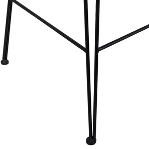 ΣΚΑΜΠΟ ΜΕΤΑΛΛΙΚΟ ΜΕ ΜΑΞΙΛΑΡΙ ALLEGRA HM5452 ΜΕ WICKER ΣΕ ΜΠΕΖ ΑΠΟΧΡΩΣΗ 56x60x109 εκ. - Pakobazaar