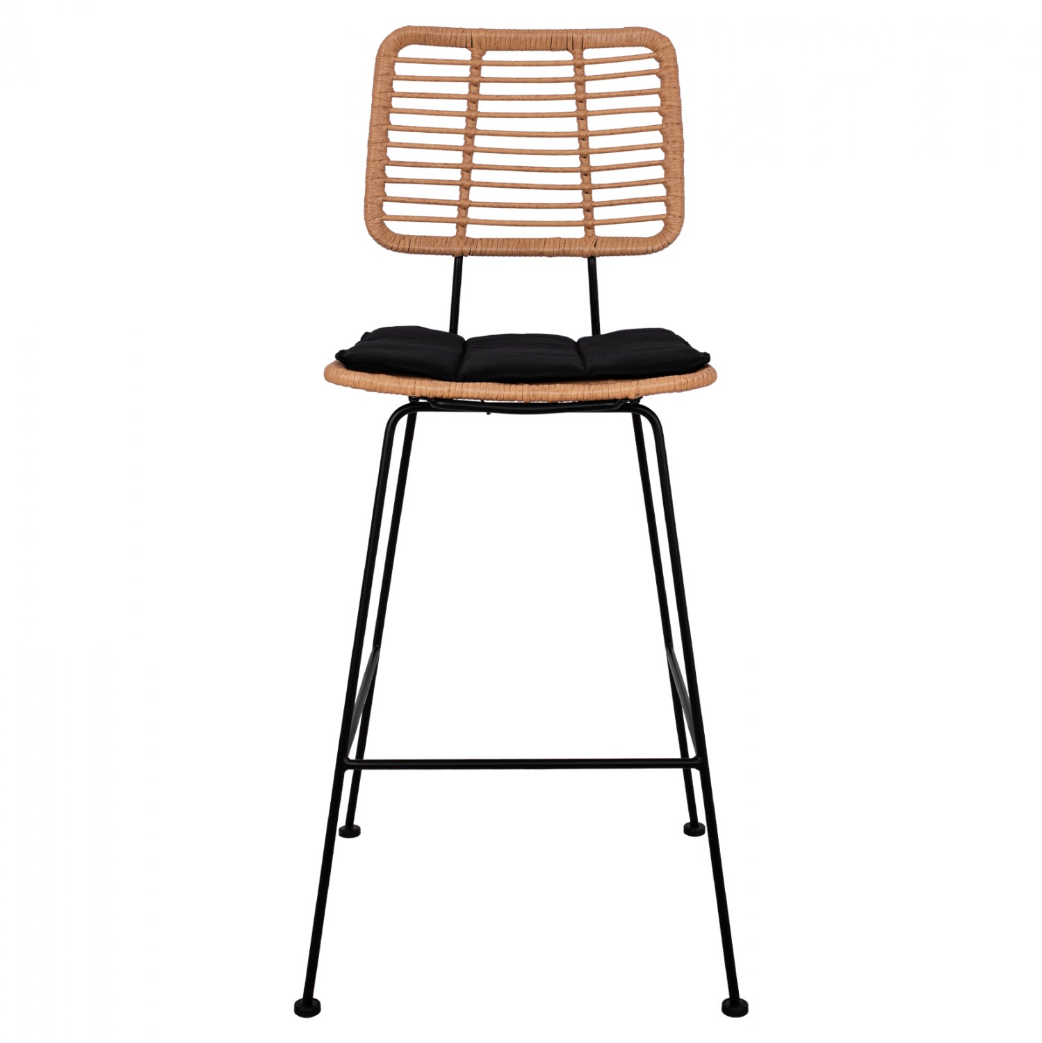 ΣΚΑΜΠΟ ΜΕΤΑΛΛΙΚΟ ΜΕ ΜΑΞΙΛΑΡΙ ALLEGRA HM5455 ΜΕ WICKER ΜΠΕΖ 46,5x55x117,5Υ εκ. - Pakobazaar
