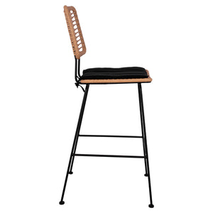 ΣΚΑΜΠΟ ΜΕΤΑΛΛΙΚΟ ΜΕ ΜΑΞΙΛΑΡΙ ALLEGRA HM5455 ΜΕ WICKER ΜΠΕΖ 46,5x55x117,5Υ εκ. - Pakobazaar