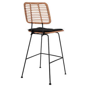 ΣΚΑΜΠΟ ΜΕΤΑΛΛΙΚΟ ΜΕ ΜΑΞΙΛΑΡΙ ALLEGRA HM5455 ΜΕ WICKER ΜΠΕΖ 46,5x55x117,5Υ εκ. - Pakobazaar