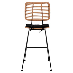 ΣΚΑΜΠΟ ΜΕΤΑΛΛΙΚΟ ΜΕ ΜΑΞΙΛΑΡΙ ALLEGRA HM5455 ΜΕ WICKER ΜΠΕΖ 46,5x55x117,5Υ εκ. - Pakobazaar