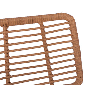 ΣΚΑΜΠΟ ΜΕΤΑΛΛΙΚΟ ΜΕ ΜΑΞΙΛΑΡΙ ALLEGRA HM5455 ΜΕ WICKER ΜΠΕΖ 46,5x55x117,5Υ εκ. - Pakobazaar