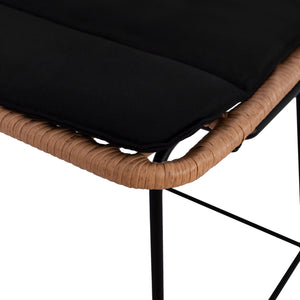 ΣΚΑΜΠΟ ΜΕΤΑΛΛΙΚΟ ΜΕ ΜΑΞΙΛΑΡΙ ALLEGRA HM5455 ΜΕ WICKER ΜΠΕΖ 46,5x55x117,5Υ εκ. - Pakobazaar