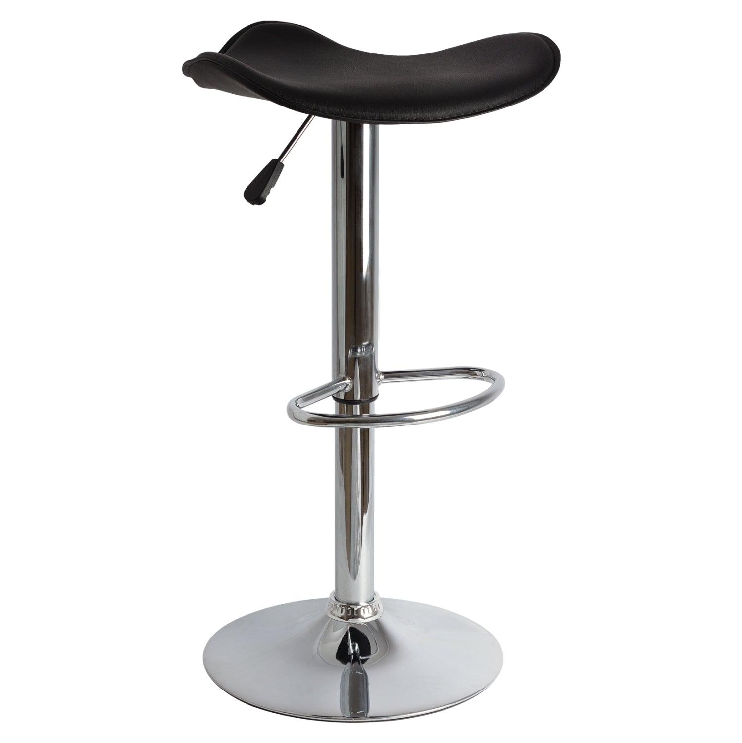 ΣΚΑΜΠΩ ΜΠΑΡ GANNA HM201.01 ΜΑΥΡΟ ΤΕΧΝΟΔΕΡΜΑ ΜΕ ΑΜΟΡΤΙΣΕΡ 45χ45χ82 - Pakobazaar