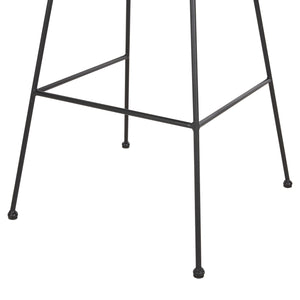 ΣΚΑΜΠΟ ΜΠΑΡ ALLEGRA HM5455.11 ΜΕΤΑΛΛΟ&ΜΑΞΙΛΑΡΙ ΜΑΥΡΟ-WICKER ΜΠΕΖ 56x59x116,5Υεκ. - Pakobazaar