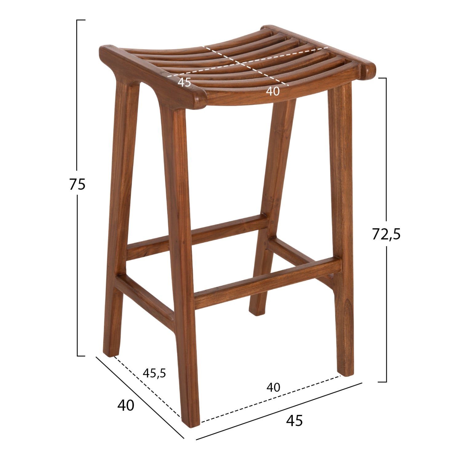 ΣΚΑΜΠΟ ΜΠΑΡ BUNDY HM6130 ΞΥΛΟ ΤΕΑΚ ΣΕ ΚΑΡΥΔΙ 45x40x75Υεκ. - Pakobazaar