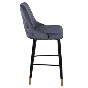 ΣΚΑΜΠΟ ΜΠΑΡ SERENITY HM8519.01 ΑΠΟ ΒΕΛΟΥΔΟ ΓΚΡΙ ΜΕ ΜΕΤΑΛΛΙΚΟ ΣΚΕΛΕΤΟ 51Χ57Χ110Υ εκ. - Pakobazaar