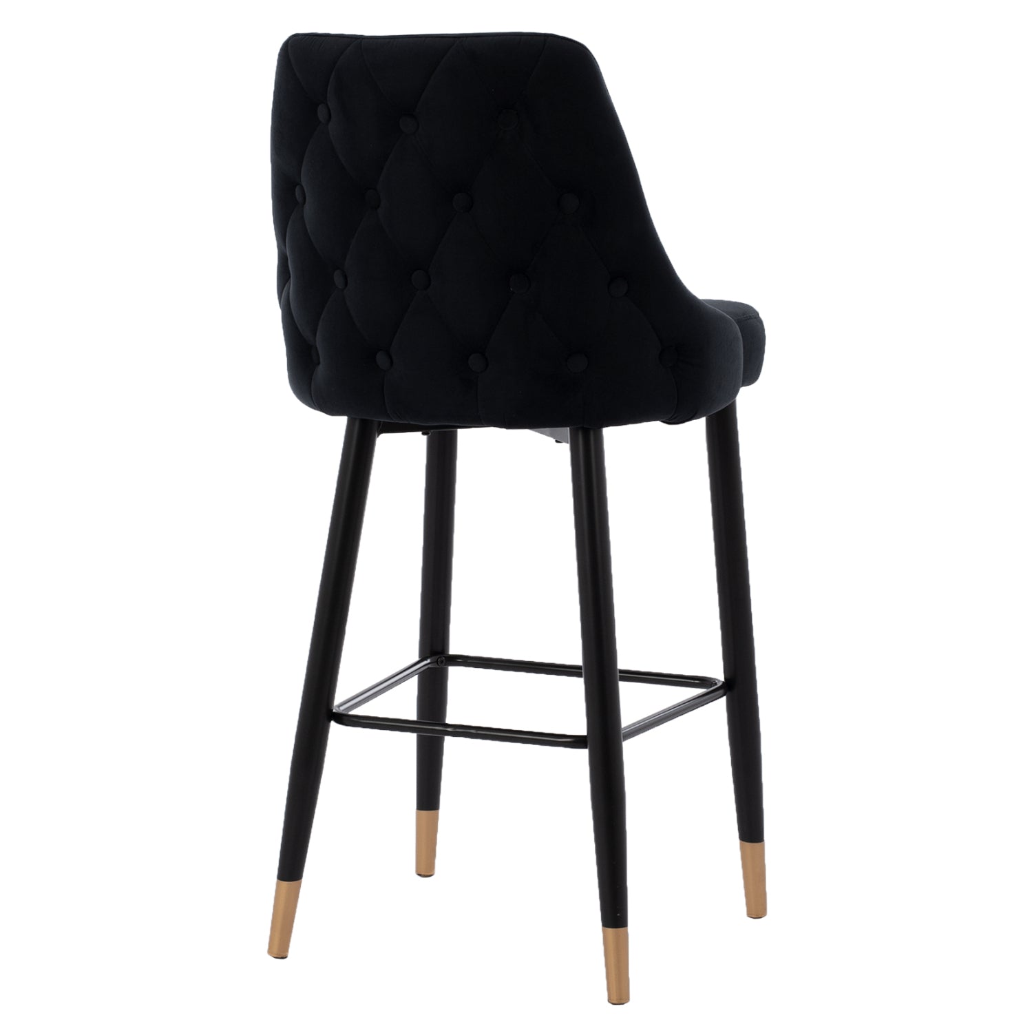 ΣΚΑΜΠΟ ΜΠΑΡ SERENITY HM8519.04 ΒΕΛΟΥΔΟ ΜΑΥΡΟ ΜΕ ΜΕΤΑΛΛΙΚΟ ΣΚΕΛΕΤΟ 53x48x110 εκ. - Pakobazaar