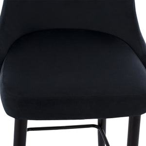 ΣΚΑΜΠΟ ΜΠΑΡ SERENITY HM8519.04 ΒΕΛΟΥΔΟ ΜΑΥΡΟ ΜΕ ΜΕΤΑΛΛΙΚΟ ΣΚΕΛΕΤΟ 53x48x110 εκ. - Pakobazaar