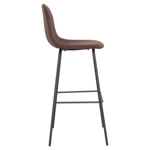 ΣΚΑΜΠΟ ΜΠΑΡ VINCENT HM8579.23 ΚΑΦΕ ΥΦΑΣΜΑ-ΜΑΥΡΟΣ ΜΕΤΑΛΛΙΚΟΣ ΣΚΕΛΕΤΟΣ 47x46x104Υεκ. - Pakobazaar