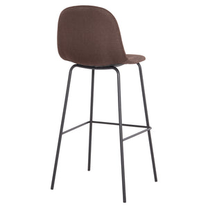 ΣΚΑΜΠΟ ΜΠΑΡ VINCENT HM8579.23 ΚΑΦΕ ΥΦΑΣΜΑ-ΜΑΥΡΟΣ ΜΕΤΑΛΛΙΚΟΣ ΣΚΕΛΕΤΟΣ 47x46x104Υεκ. - Pakobazaar