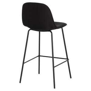 ΣΚΑΜΠΟ ΜΠΑΡ VINCENT HM9298.24 ΜΕΣΑΙΟΥ ΥΨΟΥΣ-ΜΑΥΡΟ ΥΦΑΣΜΑ-ΜΕΤΑΛΛΙΚΑ ΠΟΔΙΑ 43x50x92,5Υεκ - Pakobazaar