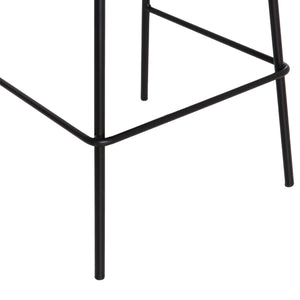 ΣΚΑΜΠΟ ΜΠΑΡ VINCENT HM9298.24 ΜΕΣΑΙΟΥ ΥΨΟΥΣ-ΜΑΥΡΟ ΥΦΑΣΜΑ-ΜΕΤΑΛΛΙΚΑ ΠΟΔΙΑ 43x50x92,5Υεκ - Pakobazaar