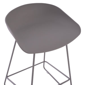 ΣΚΑΜΠΟ ΜΠΑΡ NAILA HM9299.10 ΓΚΡΙ ΜΕΣΑΙΟΥ ΥΨΟΥΣ 44x44x74Yεκ. - Pakobazaar