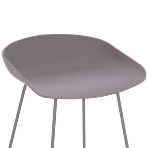 ΣΚΑΜΠΟ ΜΠΑΡ NAILA HM9299.10 ΓΚΡΙ ΜΕΣΑΙΟΥ ΥΨΟΥΣ 44x44x74Yεκ. - Pakobazaar