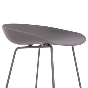 ΣΚΑΜΠΟ ΜΠΑΡ NAILA HM9299.10 ΓΚΡΙ ΜΕΣΑΙΟΥ ΥΨΟΥΣ 44x44x74Yεκ. - Pakobazaar