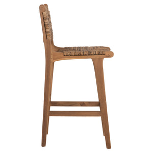 ΣΚΑΜΠΟ ΜΠΑΡ WALTER HM9841 ΞΥΛO TEAK ΣΕ ΦΥΣΙΚΟ-ΨΑΘΑ 46x55x105Υ εκ. - Pakobazaar