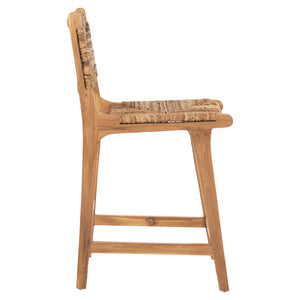 ΣΚΑΜΠΟ ΜΠΑΡ WALTER HM9842 ΞΥΛO TEAK ΣΕ ΦΥΣΙΚΟ-ΨΑΘΑ 46x55x96Υεκ. - Pakobazaar
