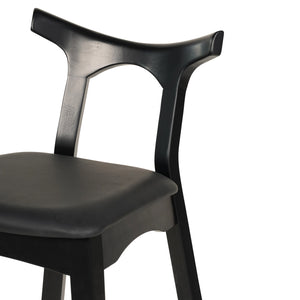 ΣΚΑΜΠΟ ΜΠΑΡ USOPP HM9951.02 RUBBERWOOD & PU ΣΕ ΜΑΥΡΟ 49x53x99,5Υεκ. - Pakobazaar
