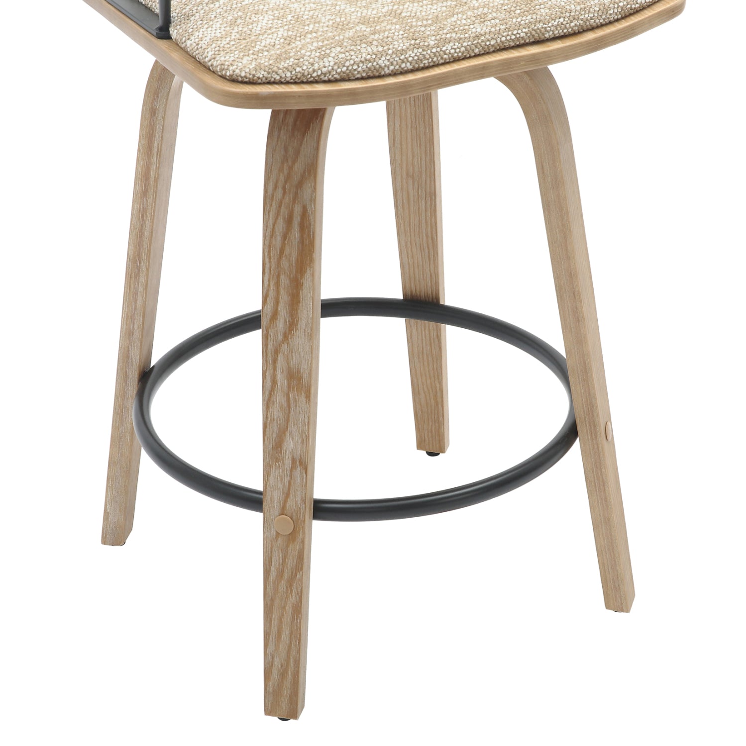 ΣΚΑΜΠΟ ΜΠΑΡ JUDI HM9985.01 WHITE WASH Κ.Π.-ΜΑΥΡΟ ΜΕΤΑΛΛΟ-ΜΠΕΖ ΥΦΑΣΜΑ 48x52x92Υεκ - Pakobazaar