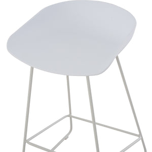 ΣΚΑΜΠΟ ΜΠΑΡ NAILA HM9299.01 ΛΕΥΚΟ ΜΕΣΑΙΟΥ ΥΨΟΥΣ 44x44x74Yεκ. - Pakobazaar