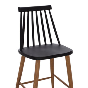 ΣΚΑΜΠΟ ΜΠΑΡ VANESSA ΜΑΥΡΟ ΜΕΣΑΙΟΥ ΥΨΟΥΣ HM9300.02  43x45x97Υεκ. - Pakobazaar