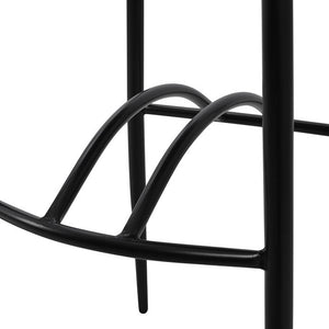 ΣΚΑΜΠΩ ΜΠΑΡ  ΜΑΥΡΟ ΜΕΤΑΛΛΙΚΟ ΚΥΜΑ ΜΕ PU ΚΑΦΕ 40x44x114 εκ - Pakobazaar
