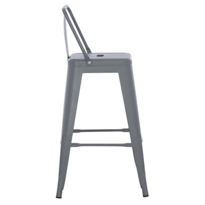 ΣΚΑΜΠΟ ΜΠΑΡ ΜΕΣΑΙΟΥ ΥΨΟΥΣ ΜΕΤΑΛΛΙΚΟ MELITA-PRO HM8574.50 ΓΚΡΙ 43x43x88Υεκ. - Pakobazaar