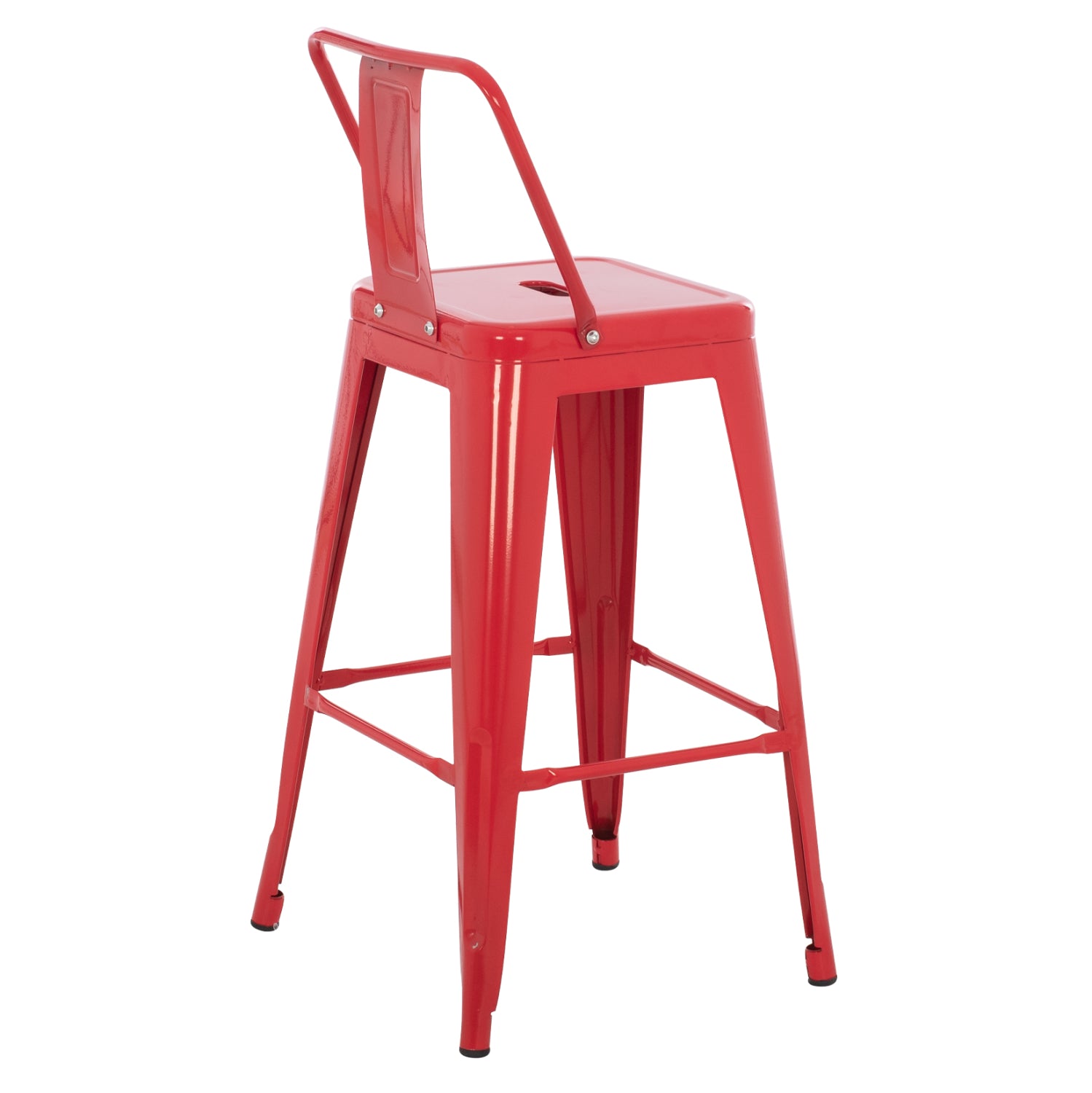 ΣΚΑΜΠΟ ΜΠΑΡ ΜΕΣΑΙΟΥ ΥΨΟΥΣ ΜΕΤΑΛΛΙΚΟ MELITA-PRO HM8574.44 ΚΟΚΚΙΝΟ 43x43x88Υεκ. - Pakobazaar