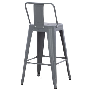 ΣΚΑΜΠΟ ΜΠΑΡ ΜΕΣΑΙΟΥ ΥΨΟΥΣ ΜΕΤΑΛΛΙΚΟ MELITA-PRO HM8574.50 ΓΚΡΙ 43x43x88Υεκ. - Pakobazaar