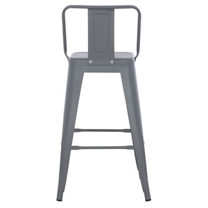 ΣΚΑΜΠΟ ΜΠΑΡ ΜΕΣΑΙΟΥ ΥΨΟΥΣ ΜΕΤΑΛΛΙΚΟ MELITA-PRO HM8574.50 ΓΚΡΙ 43x43x88Υεκ. - Pakobazaar